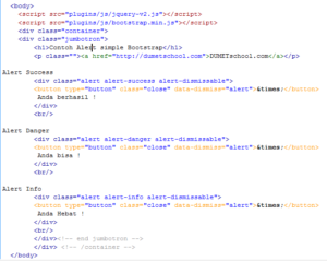 Cara membuat Alert Pada Bootstrap
