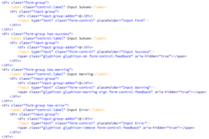 Penggunaan class pada tag input bootstrap
