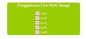 Merubah Icon List Menjadi Gambar Pada CSS