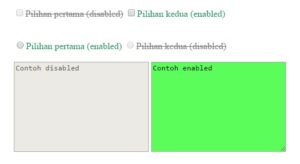 Menggunakan Pseudo Enabled dan Disabled