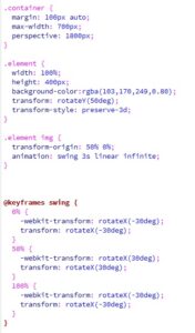Membuat Animasi Efek Swing dengan CSS