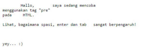 Mengenal Selector Pre Pada HTML
