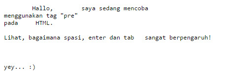 Mengenal Selector Pre Pada HTML