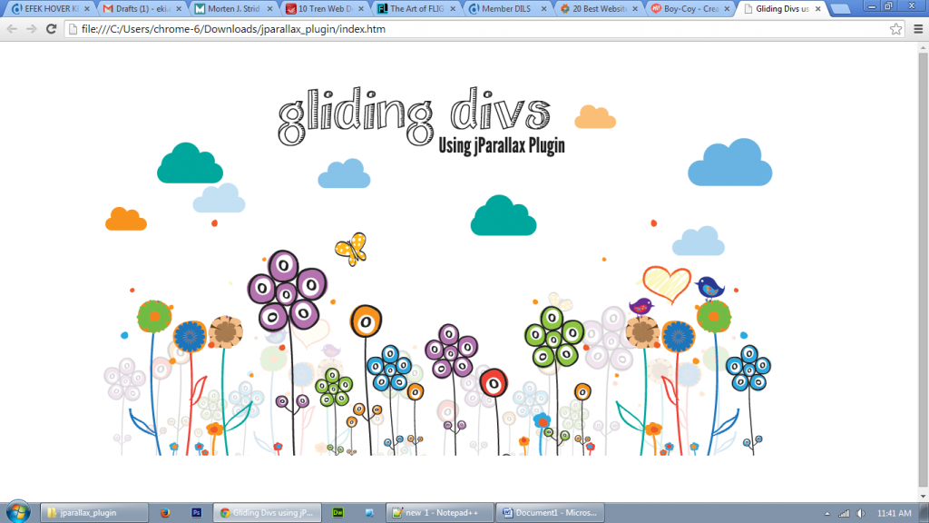 Membuat Efek Parallax Scrolling