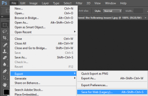 Cara Membuka Save for Web yang Tidak Ada Pada Photoshop