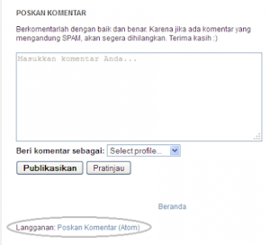 Cara Menghilangkan Tulisan Langganan Entri dan Poskan Komentar (Atom)