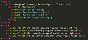 Mengenal Property Text-Align di CSS