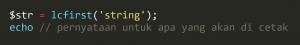 Mengenal Fungsi lcfirst() di PHP