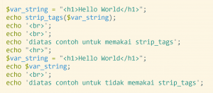 Mengenal Fungsi strip_tags() di PHP