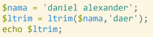 Mengenal Fungsi ltrim() di PHP