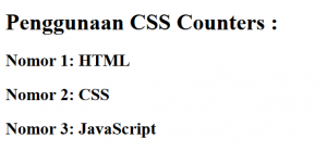 css counter part i