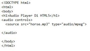 cara membuat audio player dengan HTML5