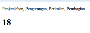 Menggunakan Penghitungan Pada Javasript