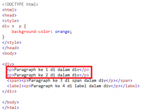 Cara Menggunakan Fungsi Combinators Pada CSS