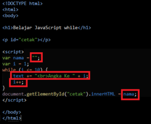 Cara Menggunakan Fungsi While dengan Javascript