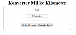 Cara Mengkonversi Mil Menjadi Kilometer Menggunakan Javascript-2