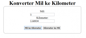Cara Mengkonversi Mil Menjadi Kilometer Menggunakan Javascript-3