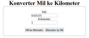 Cara Mengkonversi Mil Menjadi Kilometer Menggunakan Javascript-4