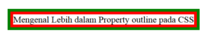 Mengenal Lebih dalam Property outline pada CSS