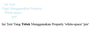 Mengenal Property white-space pada CSS3