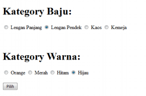 Menggunakan Radio Button Selection Dengan Jquery