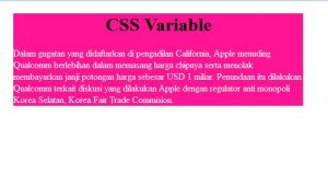 bagaimana cara menggunakan css variable