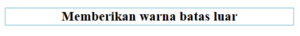 cara memberikan warna batas luar (outline) dengan css3