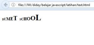 mengatur format text tercetak dari besar ke kecil dengan javascript