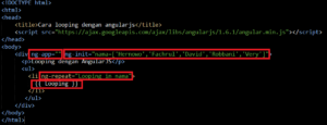 Cara Looping dengan Angularjs