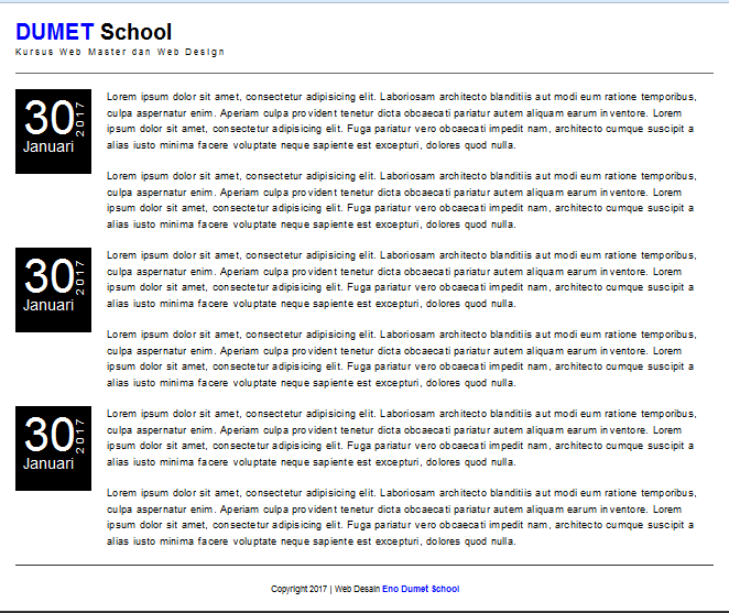 Cara implementasi clear both Pada Layout