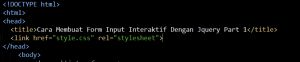 Cara Membuat Form Input Interaktif Dengan Jquery Part 1