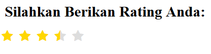 Cara Membuat Rating Menggunakan HTML5 dan CSS3
