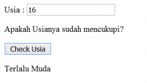 cara penggunaan operator bersyarat pada javascript