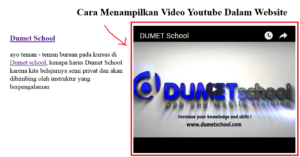 Cara Menampilkan Video Youtube Dalam Website