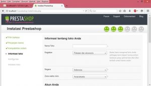 Pengisian Data Install PrestaShop