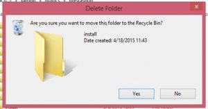 Hapus Folder Install