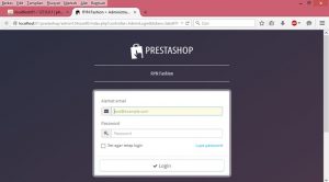 Halaman Login PrestaShop