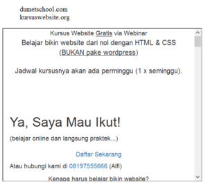 Cara Membuat Iframe Dinamis Menggunakan JQuery