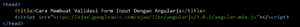 Cara Membuat Validasi Form Input Dengan Angularjs