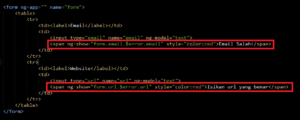 Cara Membuat Validasi Form Input Dengan Angularjs
