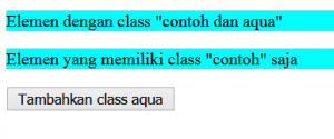 Menambahkan Class Menggunakan Javascript