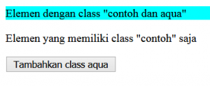 Menambahkan Class Menggunakan Javascript