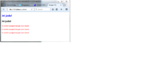 Pengenalan CSS Internal Style Sheet