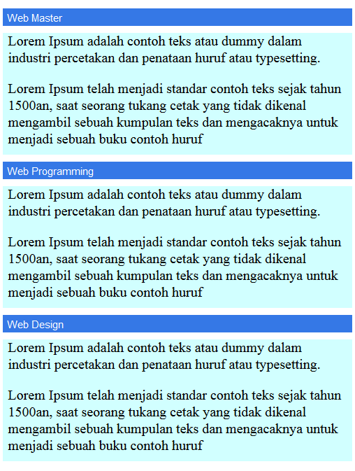 Cara Membuat Accordion Menggunakan Mootools