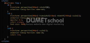 Cara Menggunakan Animasi Flip Pada Text Dengan CSS