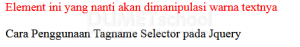 Cara Penggunaan Tagname Selector pada Jquery