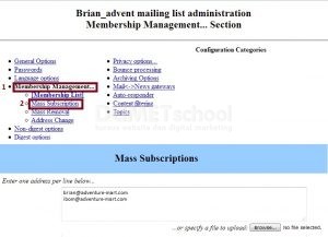 Isikan nama Mailing Lists dan password yang akan dibuat, klik add Mailing List setelah itu ada notifikasi bahwa Mailing Lists berhasil dibuat.