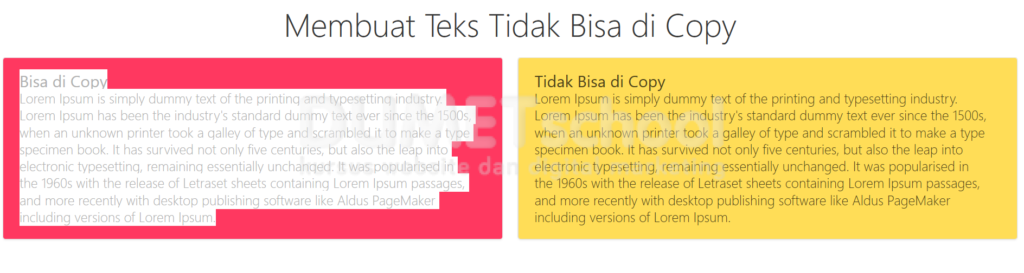 Cara Agar Teks Tidak Bisa di Copy Menggunakan Bulma