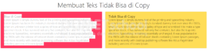 Cara Agar Teks Tidak Bisa di Copy Menggunakan Bulma