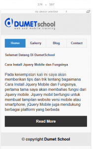 Cara Menambahkan Artikel Dalam jQuery Mobile